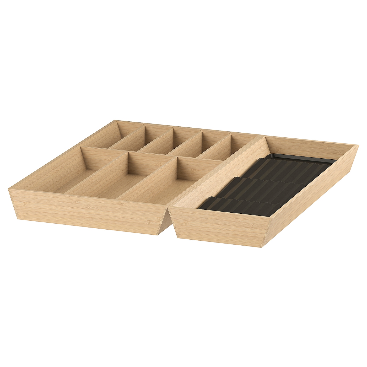 IKEA UPPDATERA taca na sztućce/przegr na przyprawy, jasny bambus, 52x50 cm