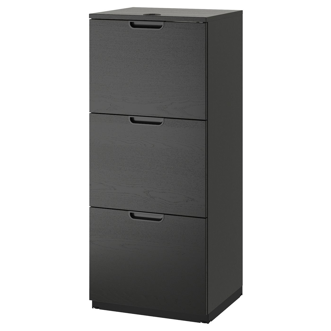 IKEA GALANT szafka na dokumenty, okl jesionowa bejcowana na czarno, 51x120 cm