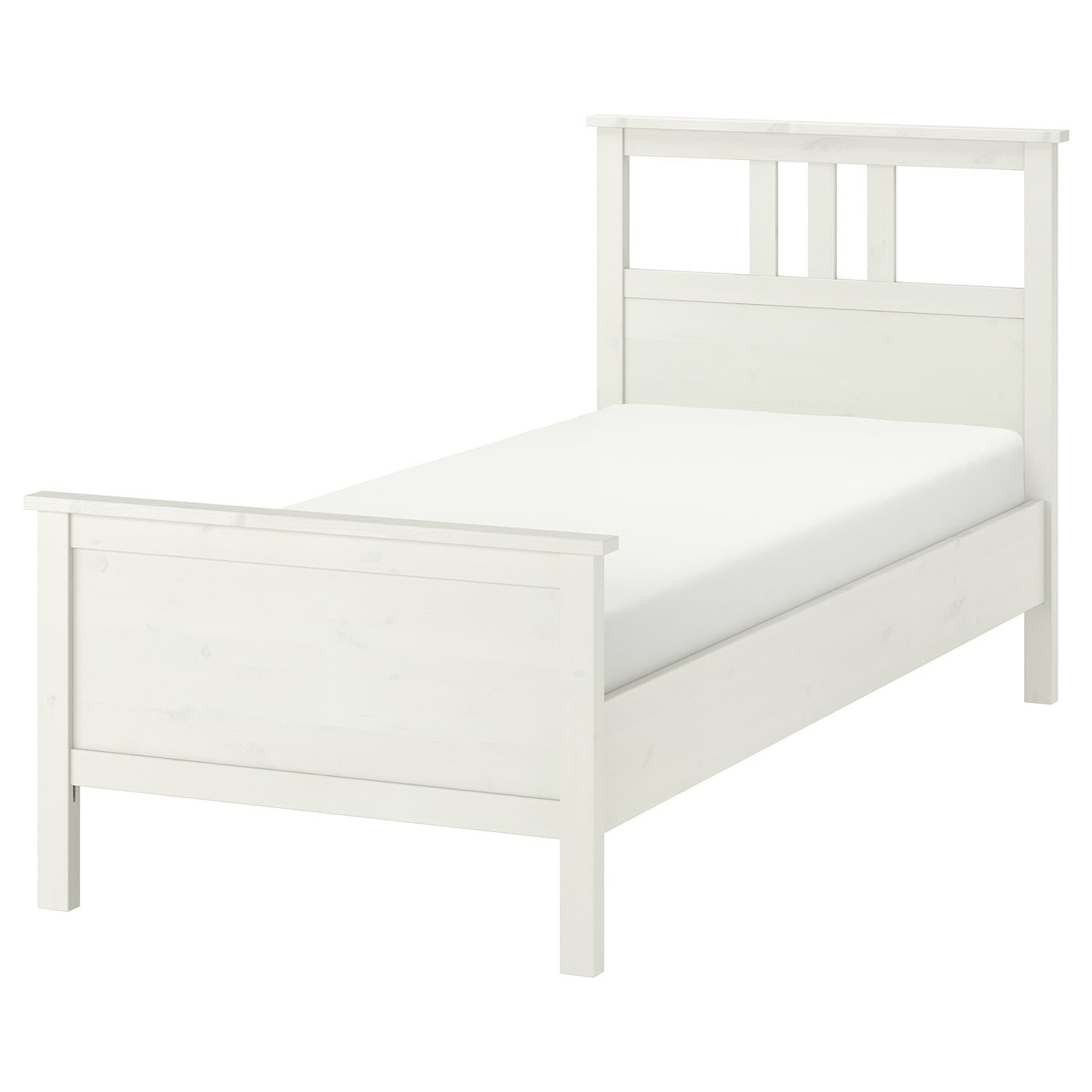 IKEA HEMNES rama łóżka, biała bejca/Luröy, 90x200 cm