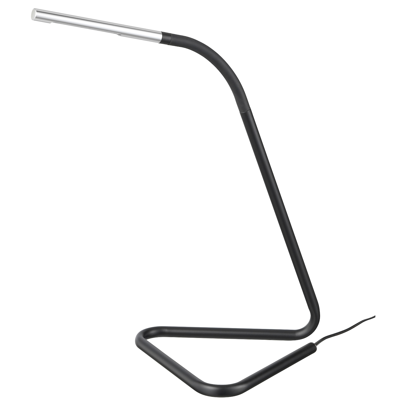 IKEA HÅRTE lampa biurkowa LED, czarny/srebrny, Strumień światła: 150 lm