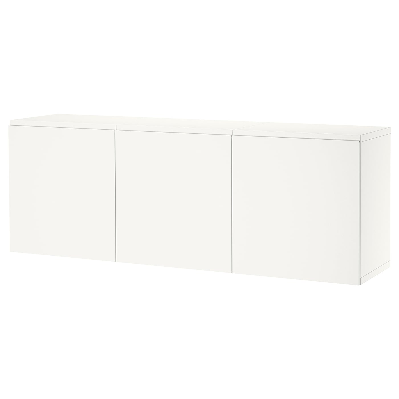 IKEA BESTÅ kombinacja szafek ściennych, biały/Västerviken biały, 180x42x64 cm