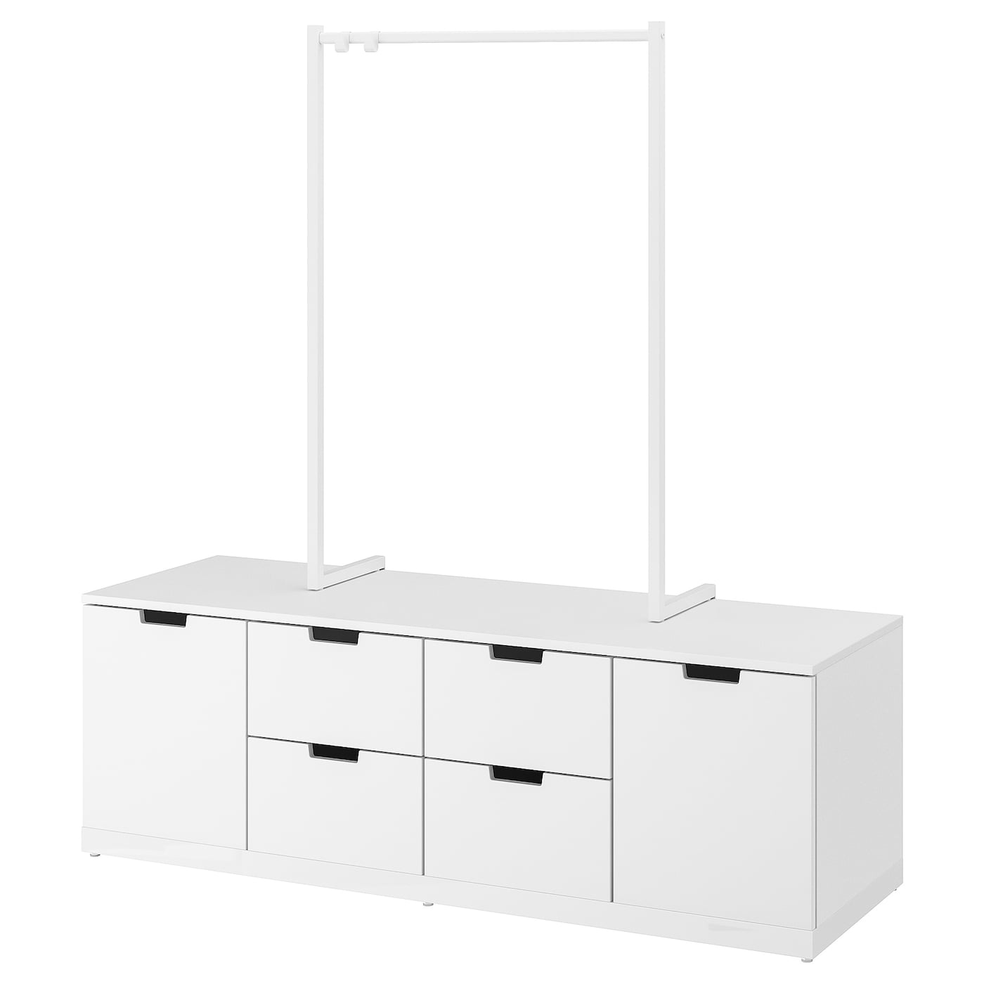 IKEA NORDLI komoda, 6 szuflad, biały, 160x169 cm