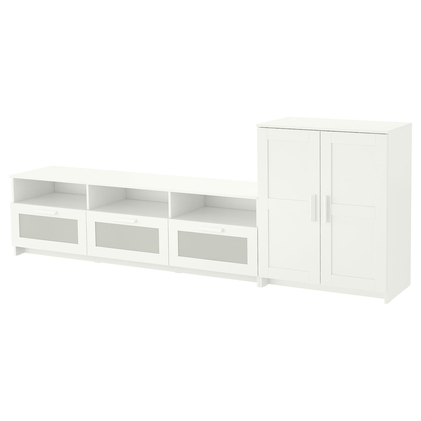 IKEA BRIMNES szafka pod TV, biały, 258x41x95 cm