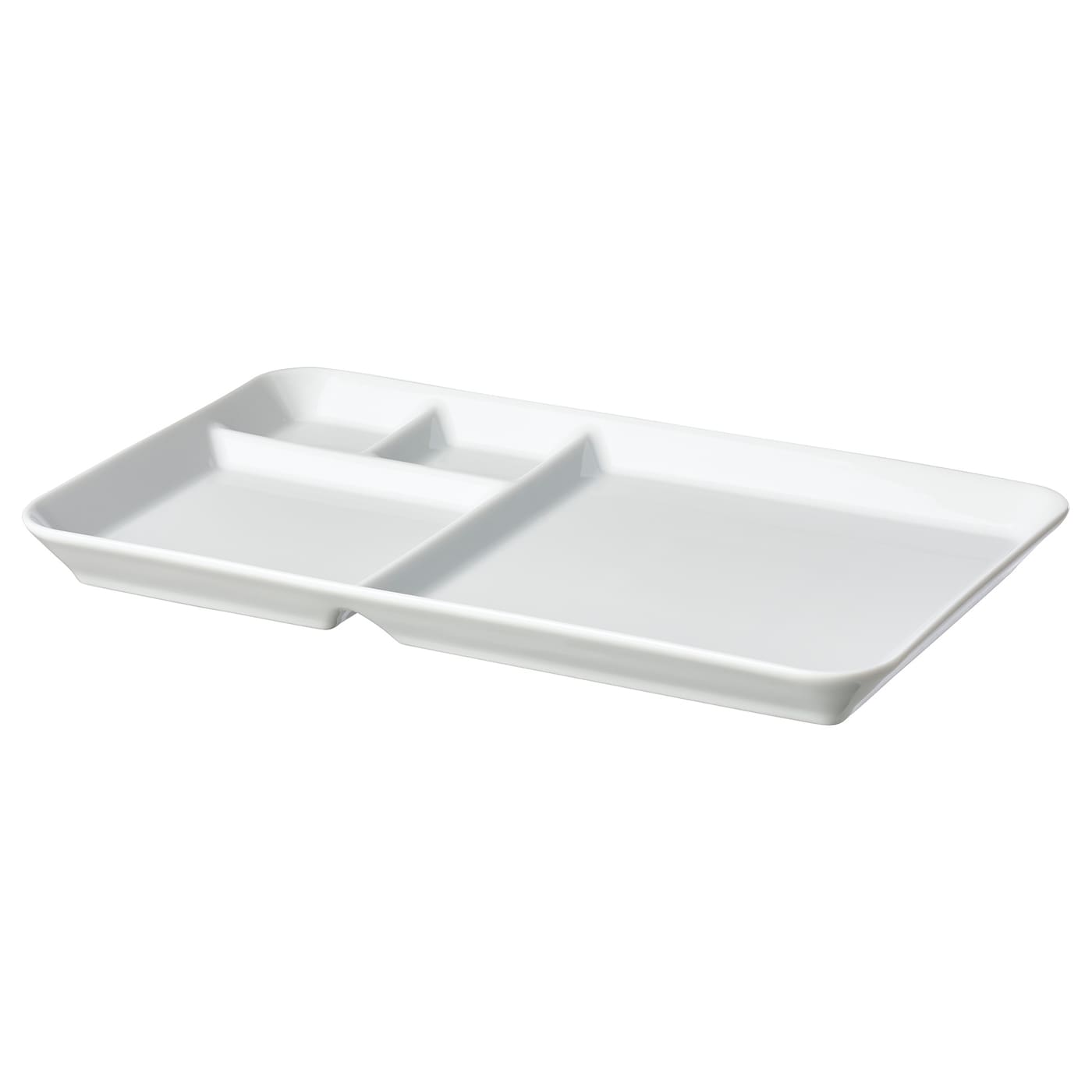 IKEA IKEA 365+ talerz z przegródkami, biały, 31x19 cm