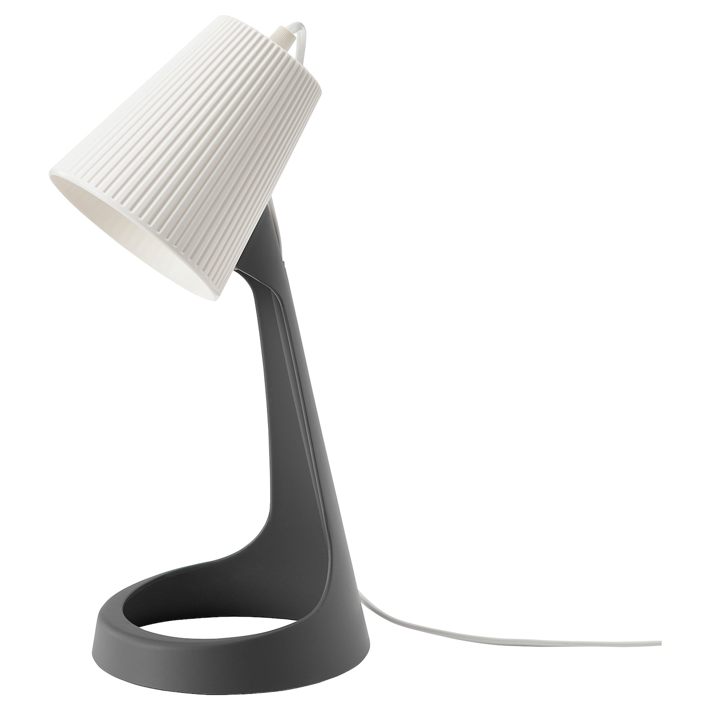 IKEA SVALLET lampa biurkowa, ciemnoszary/biały, Maks.: 8.6 Wat