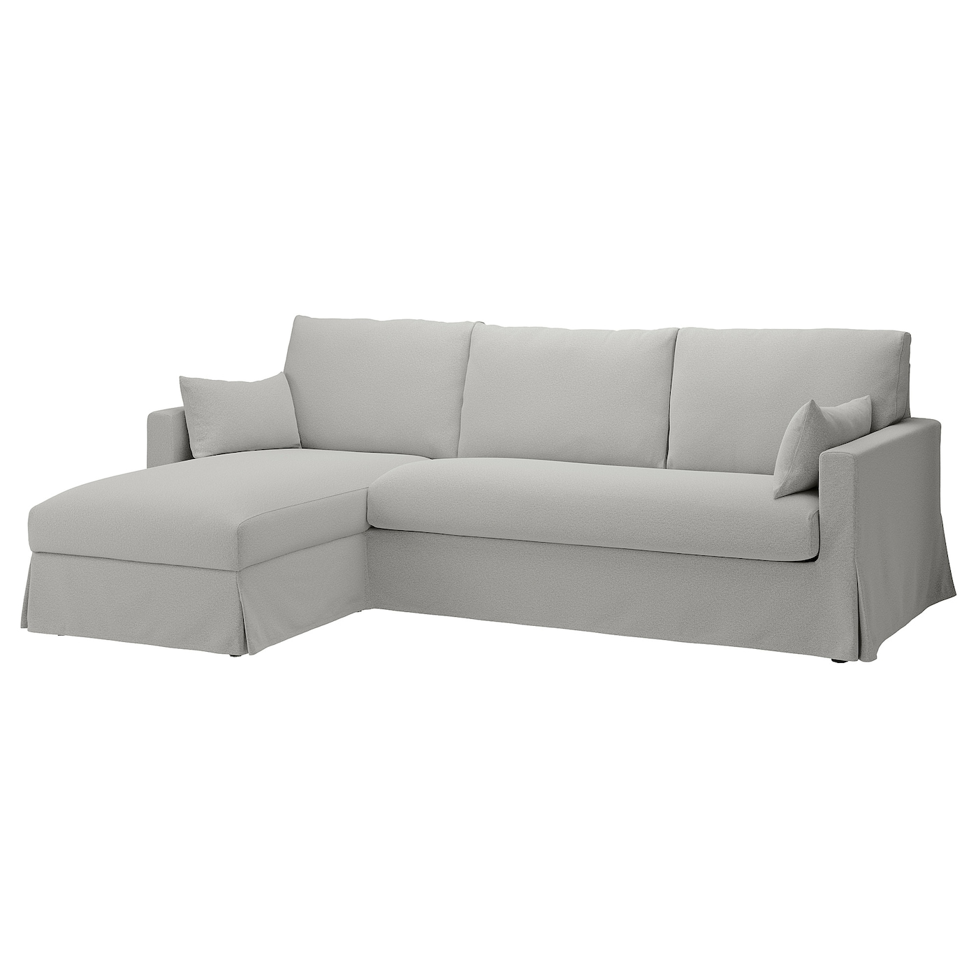 IKEA HYLTARP sofa 3o z szezlongiem, lewy, Tallmyra biały/czarny, Wysokość z poduchami oparcia: 91 cm