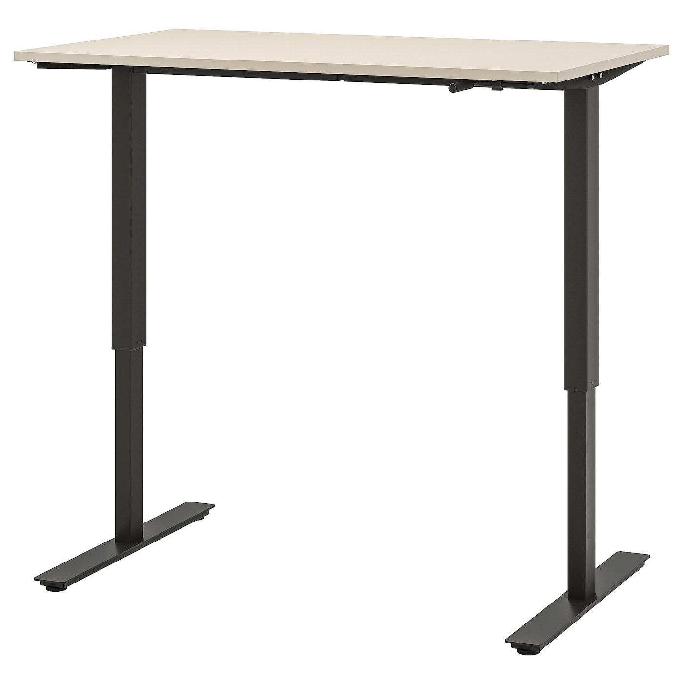 IKEA TROTTEN biurko z regulacją wysokości, beżowy/antracyt, 120x70 cm