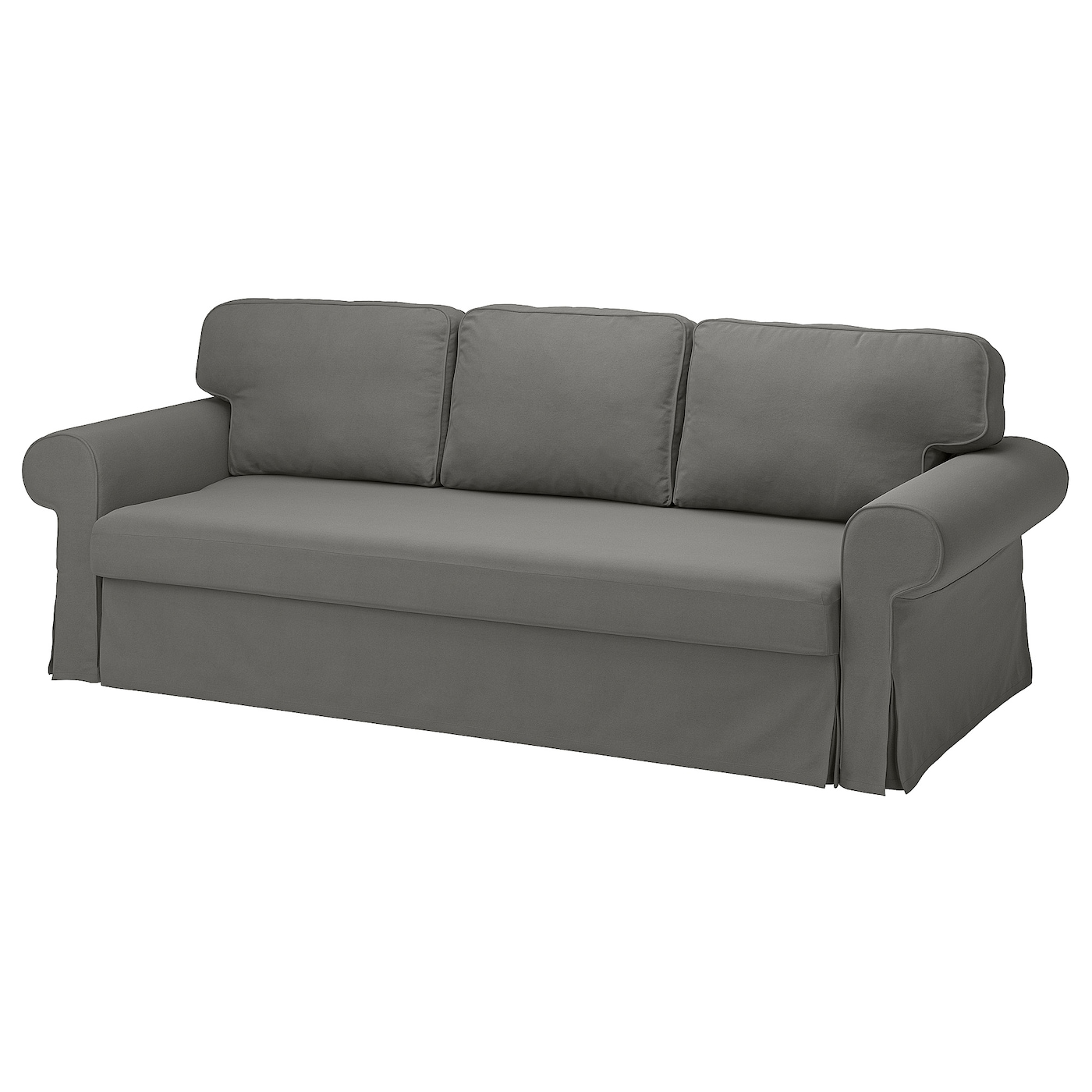 IKEA VRETSTORP sofa 3-osobowa, rozkładana, Hakebo ciemnoszary, Szerokość: 244 cm
