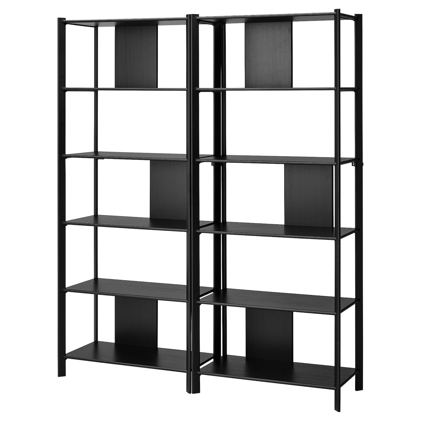 IKEA JÄTTESTA regał, czarny, 160x40x195 cm