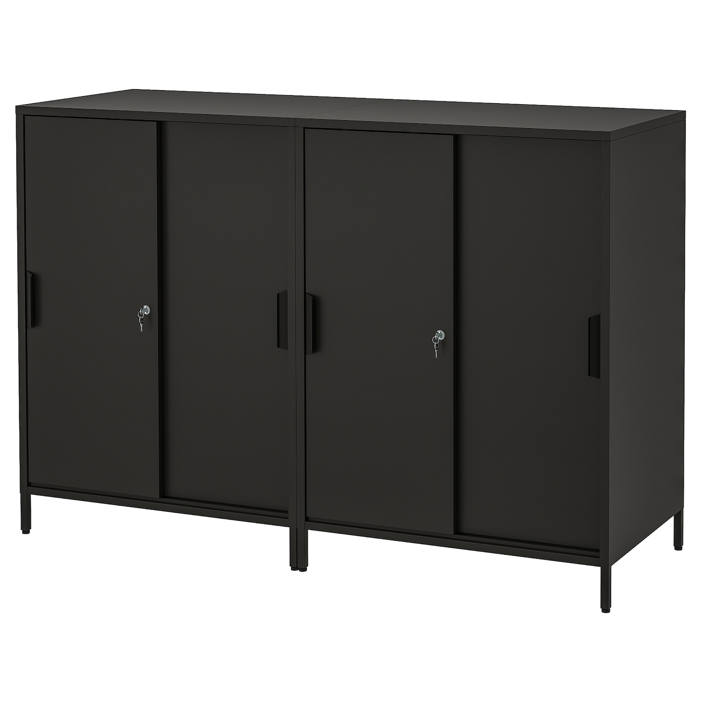 IKEA TROTTEN szafka z drzwiami przesuwnymi, antracyt, 160x110 cm