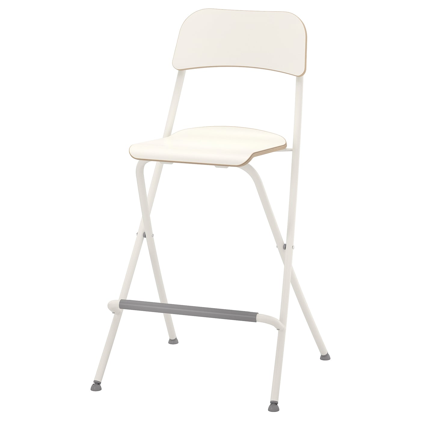 IKEA FRANKLIN taboret składany z oparciem, biały/biały, 63 cm