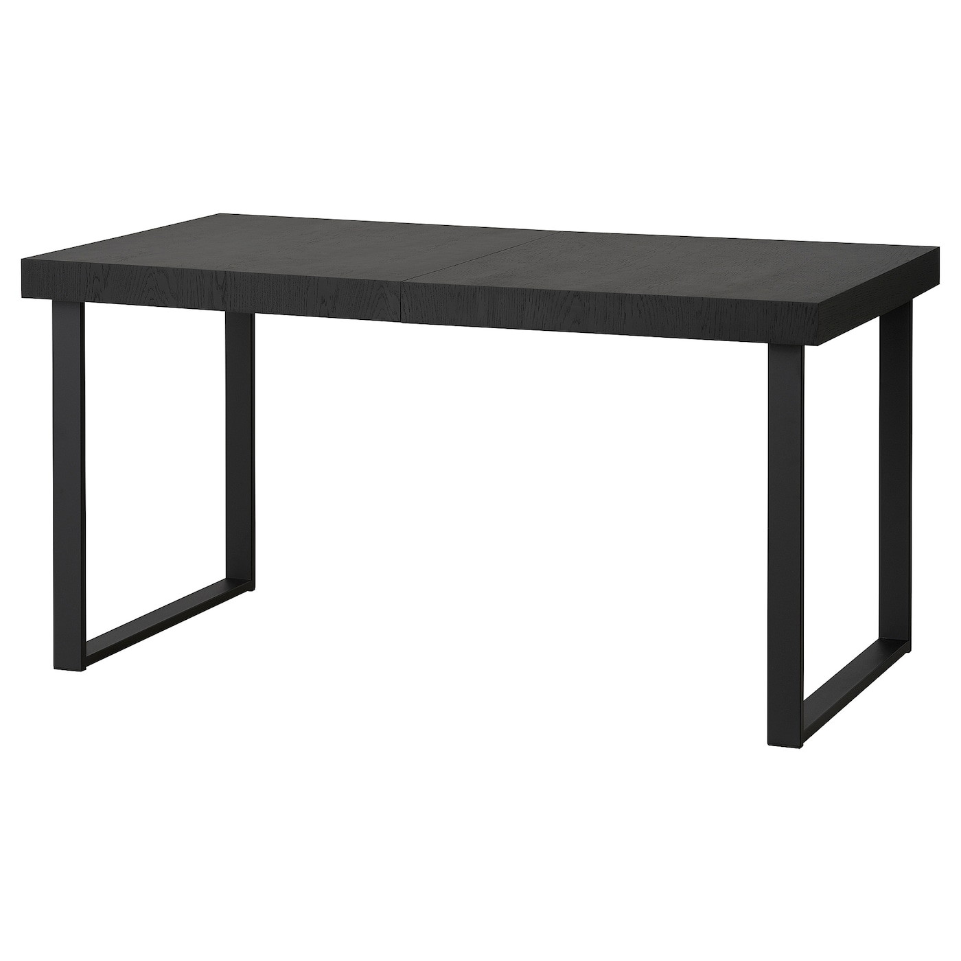 IKEA TARSELE stół rozkładany, czarny fornir/czarny, 150/200x80 cm