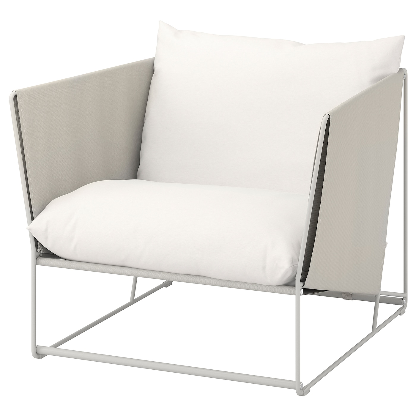 IKEA HAVSTEN fotel ogrodowy, beżowy/beżowy, Szerokość: 98 cm