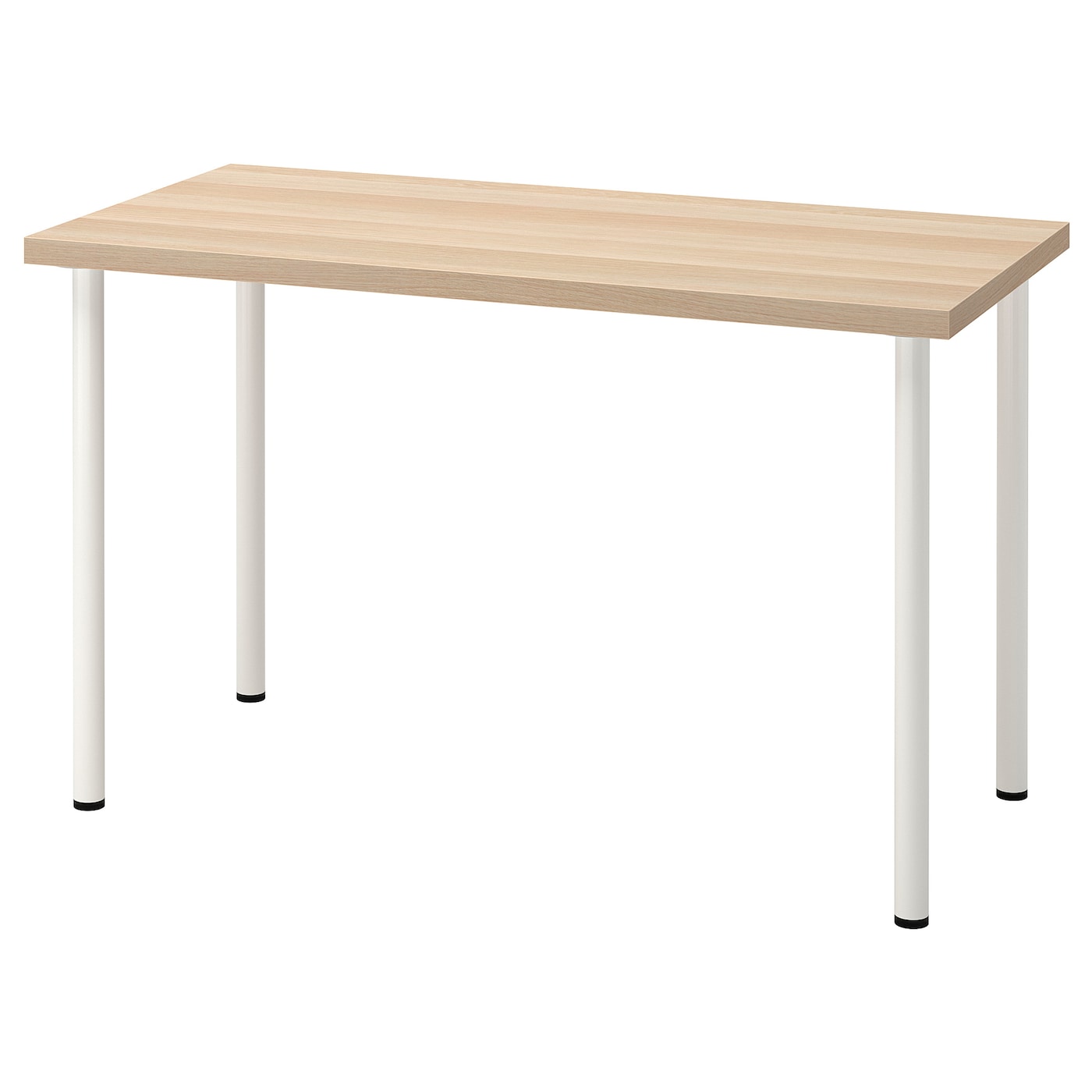 IKEA LAGKAPTEN / ADILS biurko, imitacja dębu bejcowanego na biało/biały, 120x60 cm