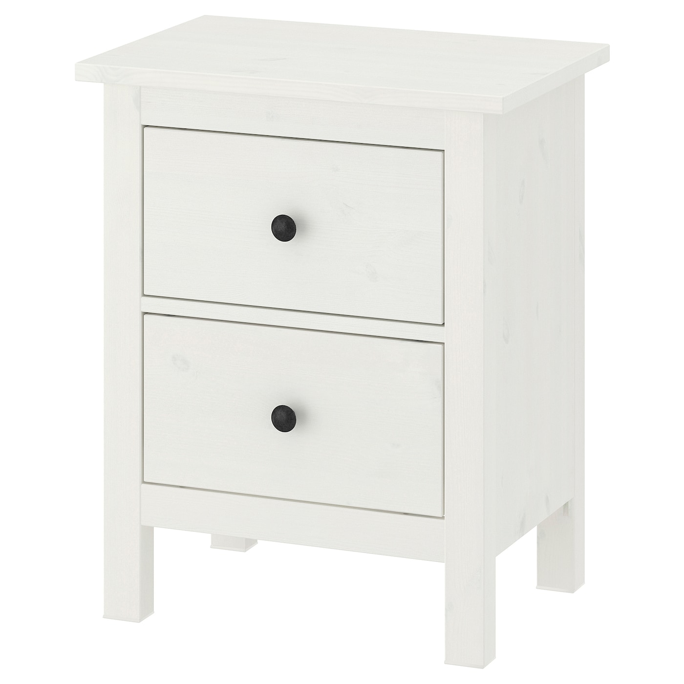 IKEA HEMNES komoda, 2 szuflady, biała bejca, 54x66 cm