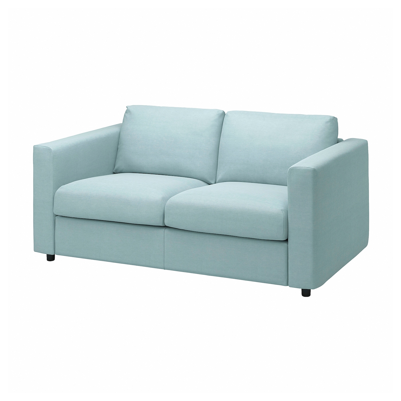 IKEA VIMLE sofa 2-osobowa, Saxemara jasnoniebieski, Wysokość z poduchami oparcia: 83 cm