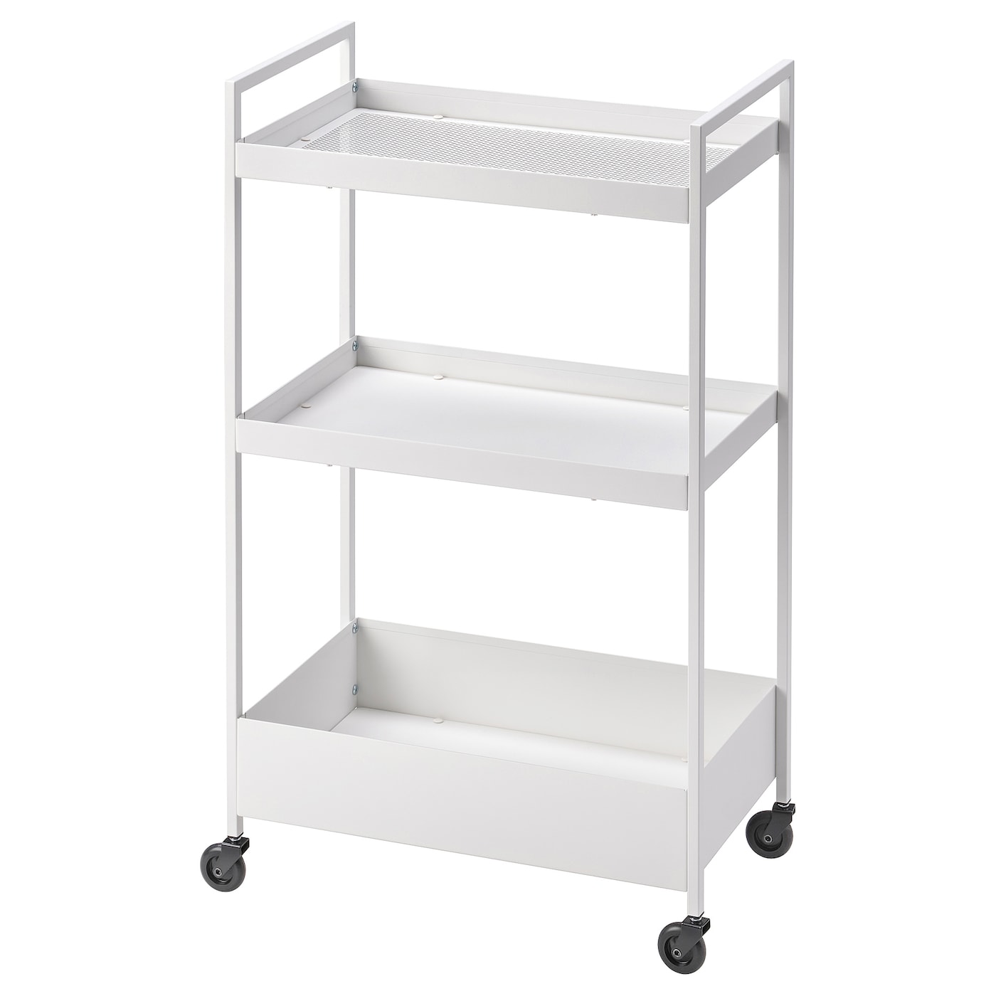 IKEA NISSAFORS wózek, biały, 50.5x30x83 cm