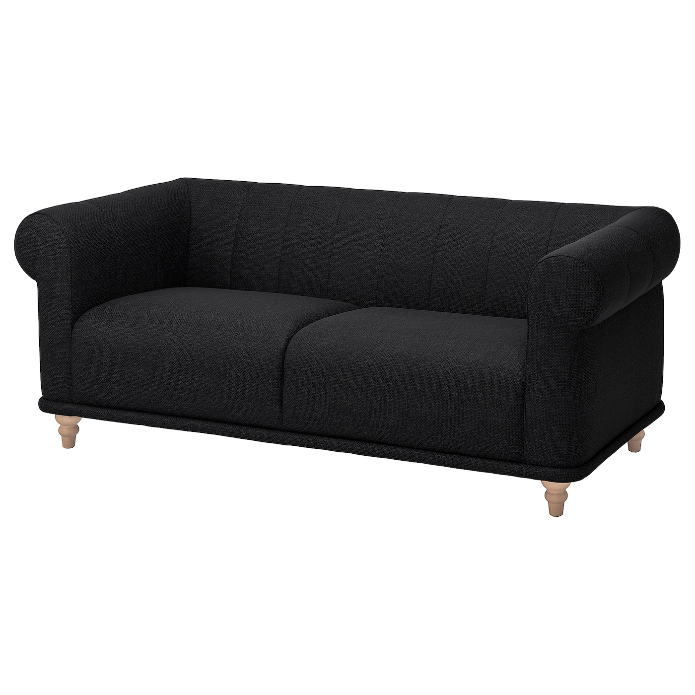 IKEA VISKAFORS sofa 2-osobowa, Lejde antracyt/brzoza, Podłokietnik szerokość: 22 cm