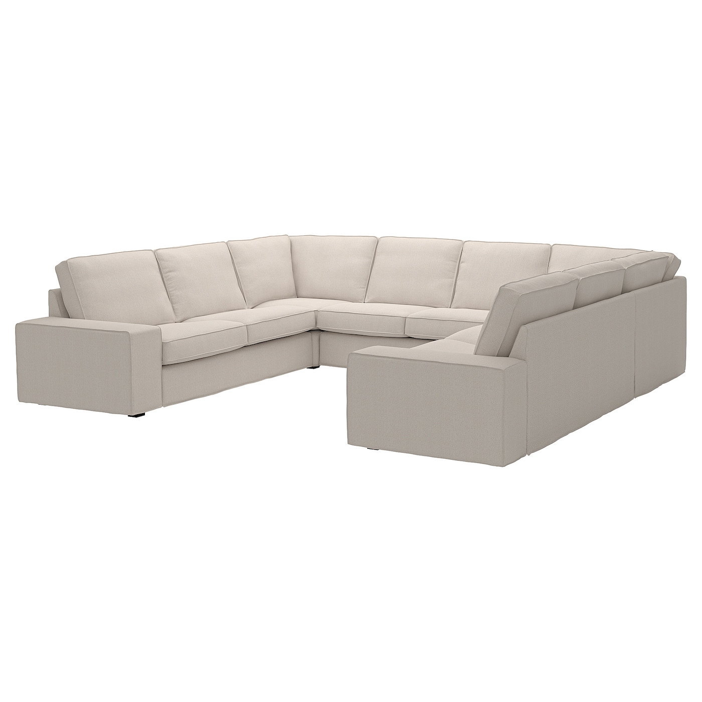 IKEA KIVIK sofa w kształcie litery U, 6-osob, Tresund jasnobeżowy, Szerokość: 328 cm