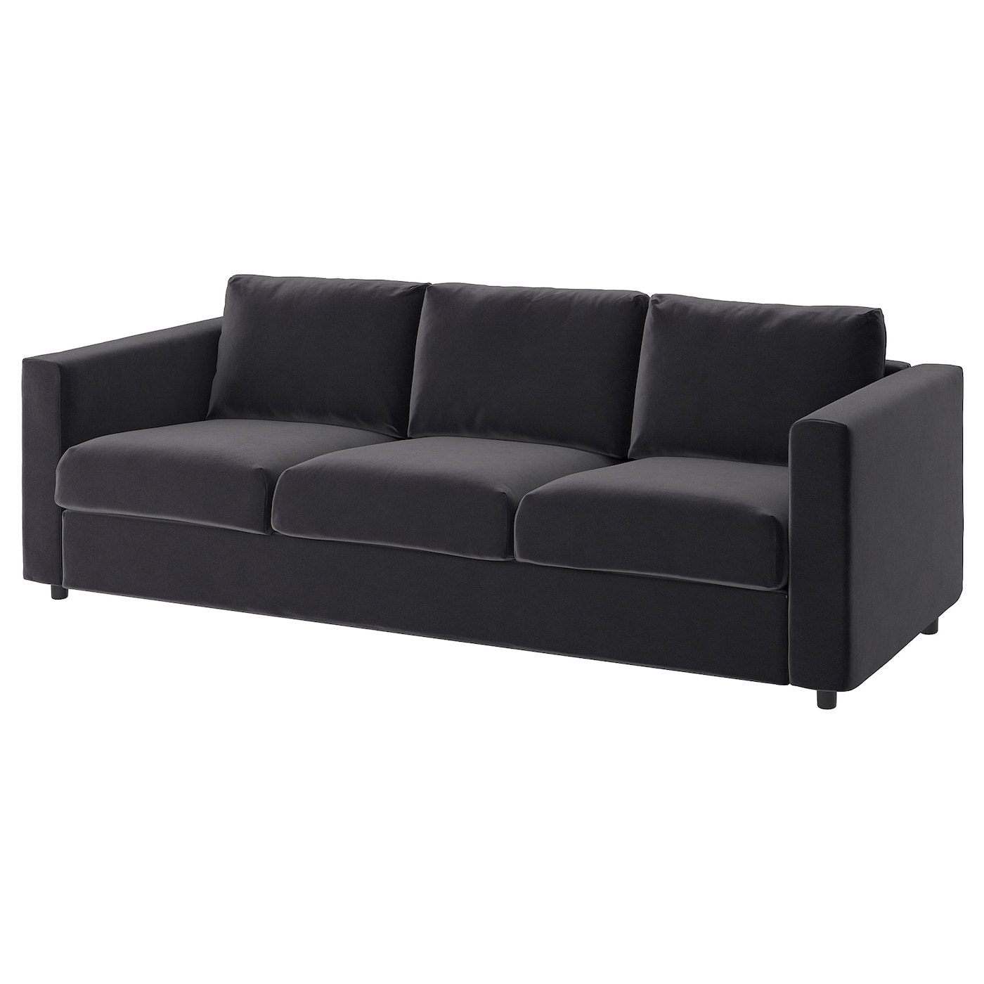 IKEA VIMLE sofa 3-osobowa, rozkładana, Djuparp ciemnoszary, Wysokość łóżka: 53 cm