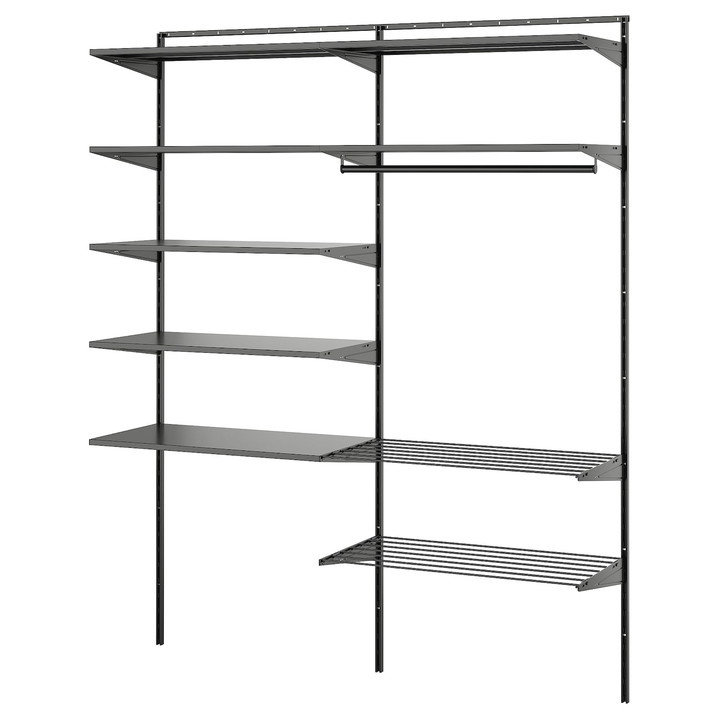 IKEA BOAXEL kombinacja do pralni, antracyt, 165x40x201 cm