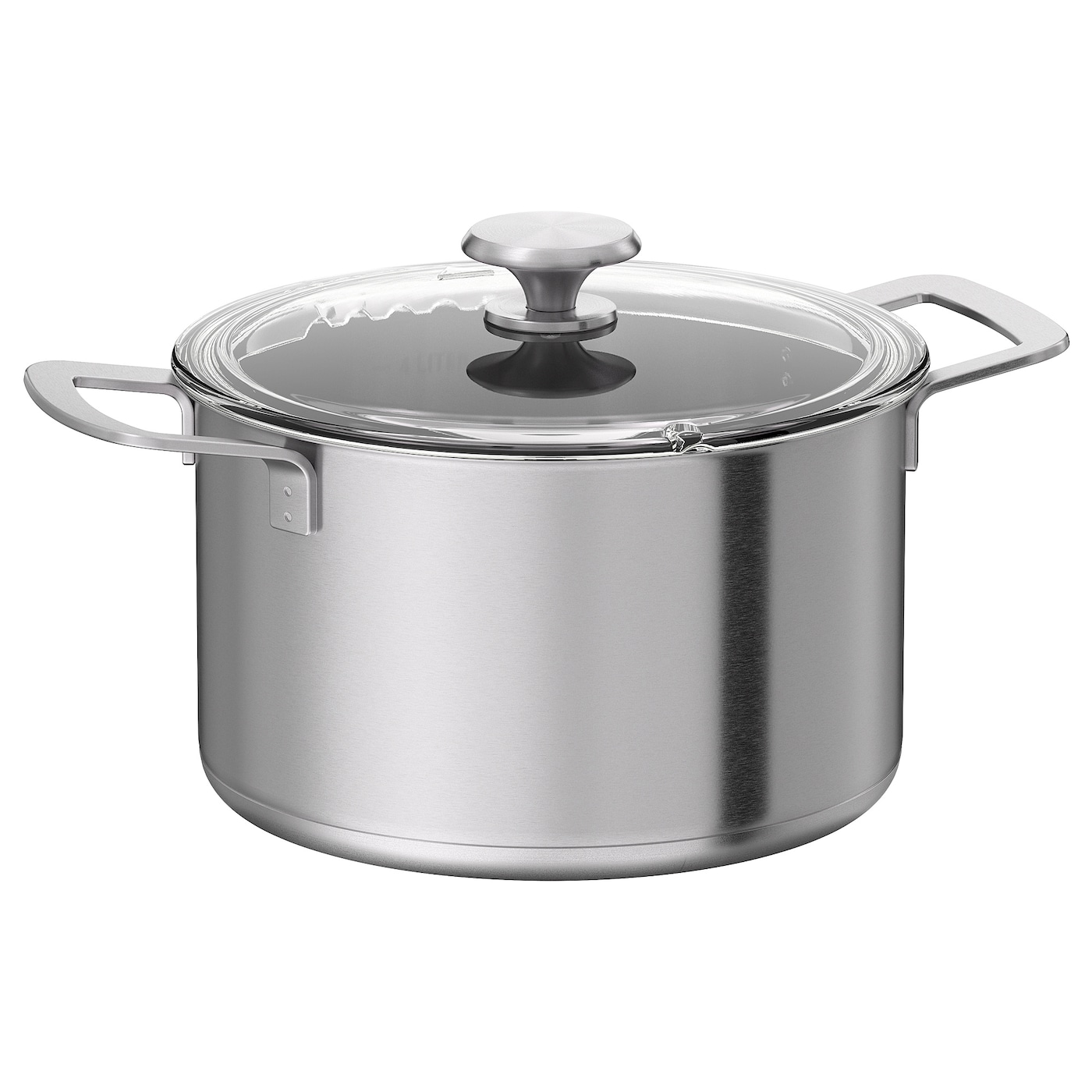 IKEA HEMKOMST garnek z pokrywką, stal nierdz/szkło, 5 l