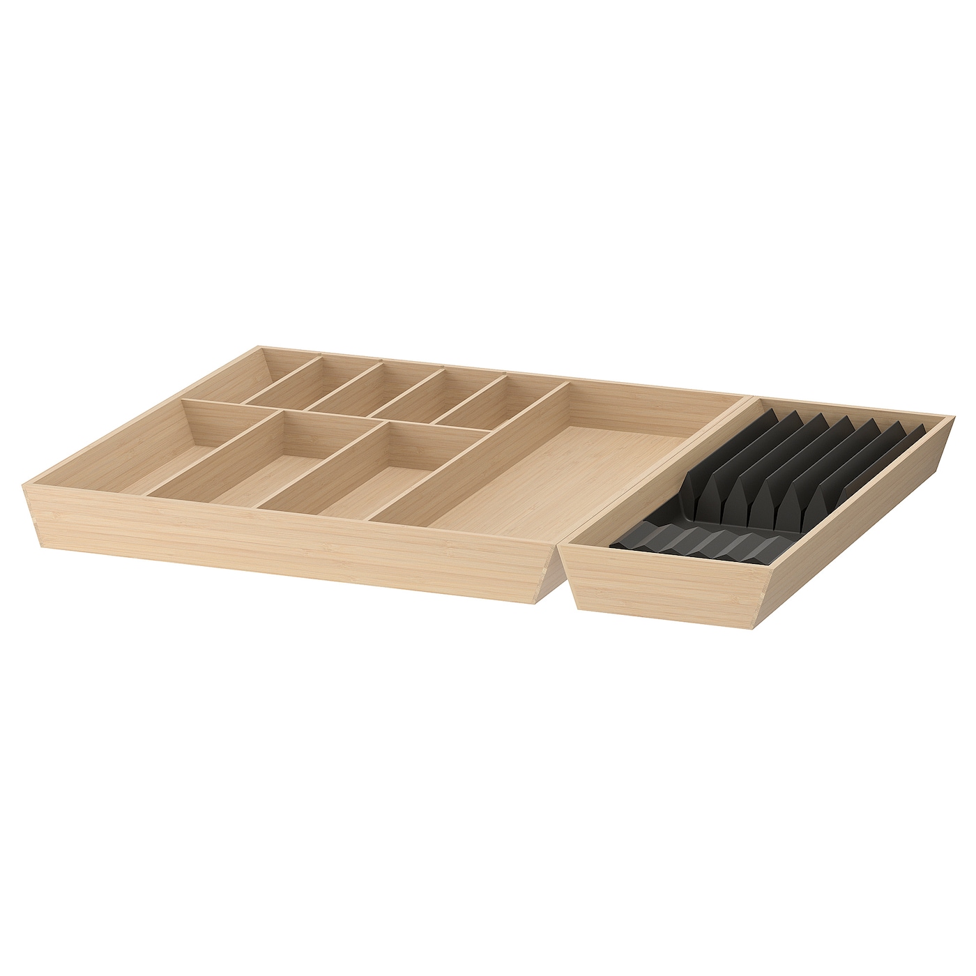 IKEA UPPDATERA taca na sztućce/z przegr na noże, jasny bambus, 72x50 cm