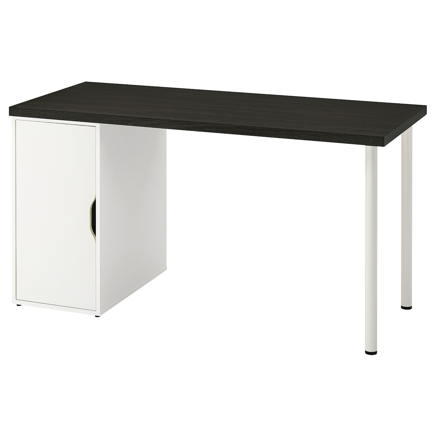 IKEA LAGKAPTEN / ALEX biurko, czarnybrąz/biały, 140x60 cm