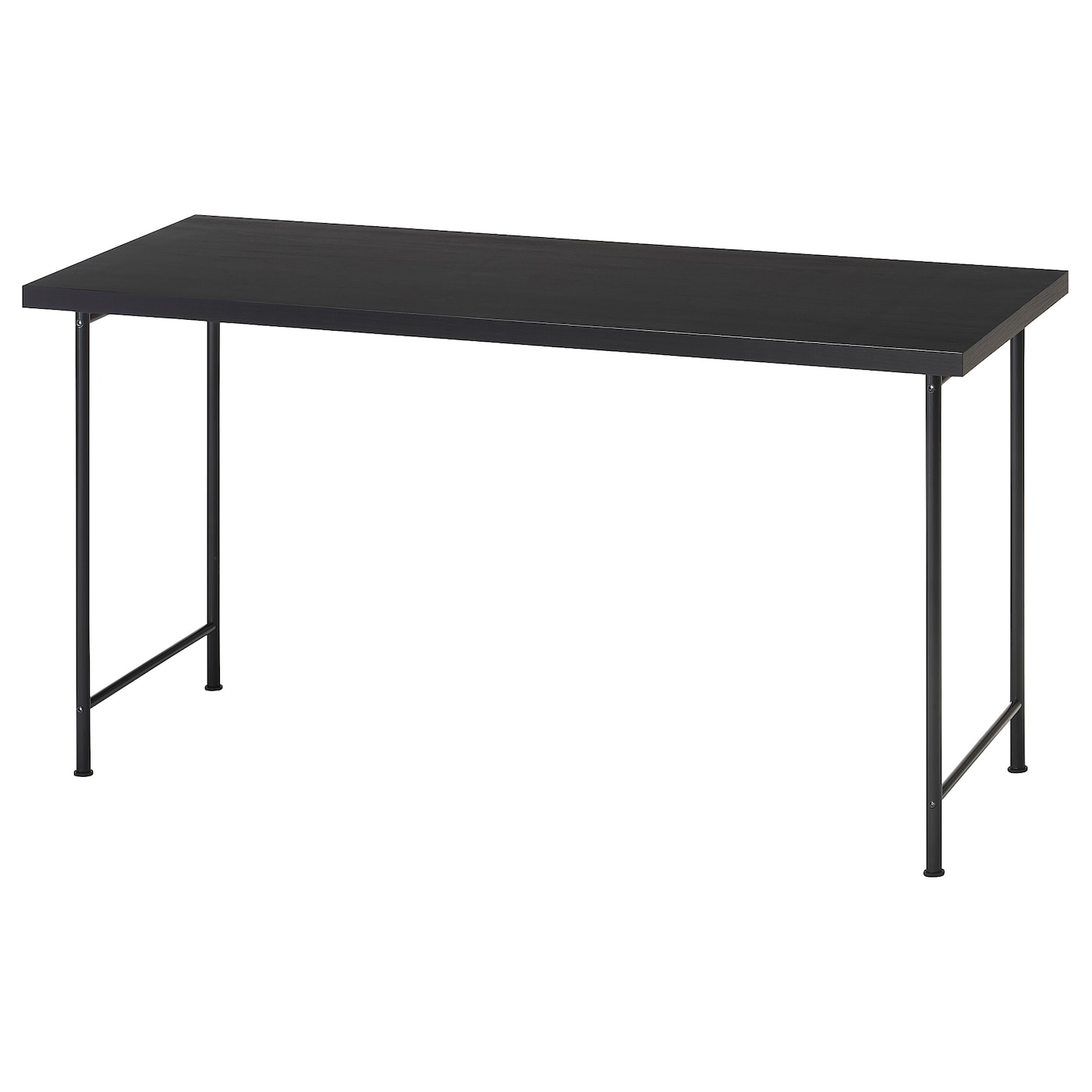 IKEA LAGKAPTEN / SPÄND biurko, czarnobrąz/czarny, 140x60 cm