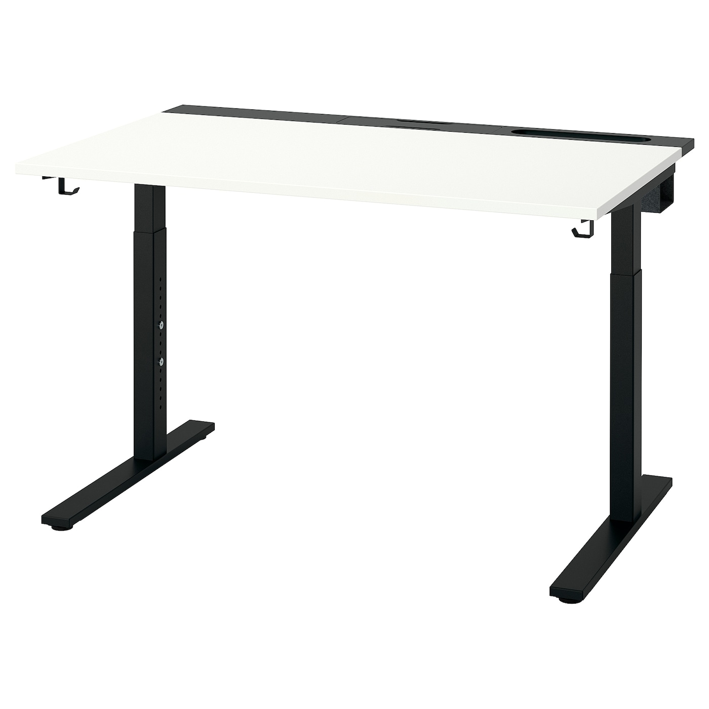 IKEA MITTZON biurko, biały/czarny, 120x80 cm