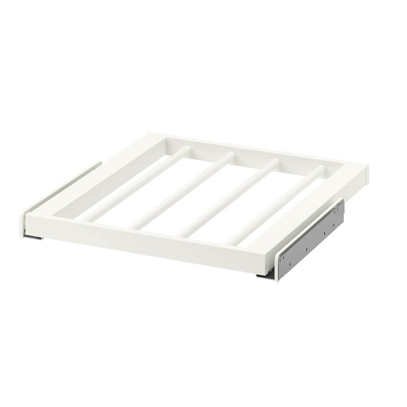 IKEA KOMPLEMENT wysuwany wieszak na spodnie, biały, 50x58 cm