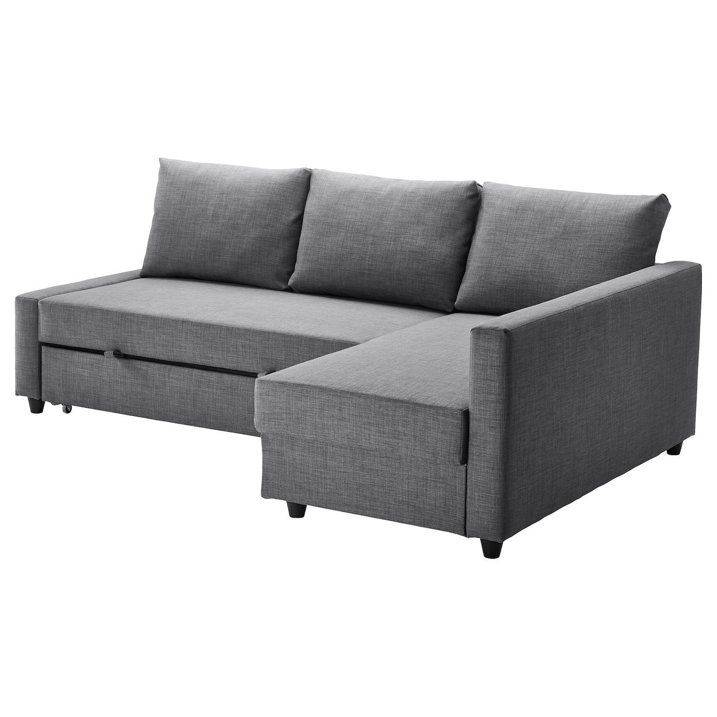 IKEA FRIHETEN narożnik z funkcją spania, Skiftebo ciemnoszary, Głębokość: 151 cm