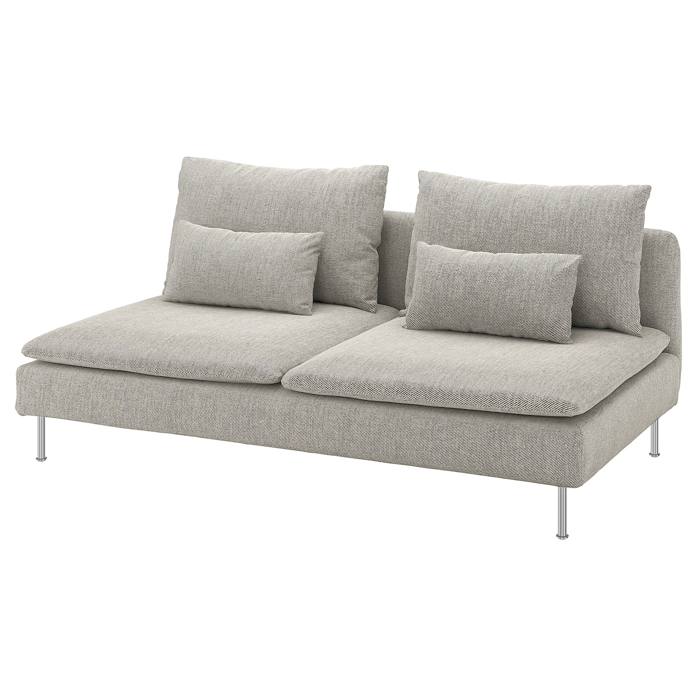 IKEA SÖDERHAMN sekcja 3-osobowa, Viarp beż/brąz, Szerokość: 186 cm