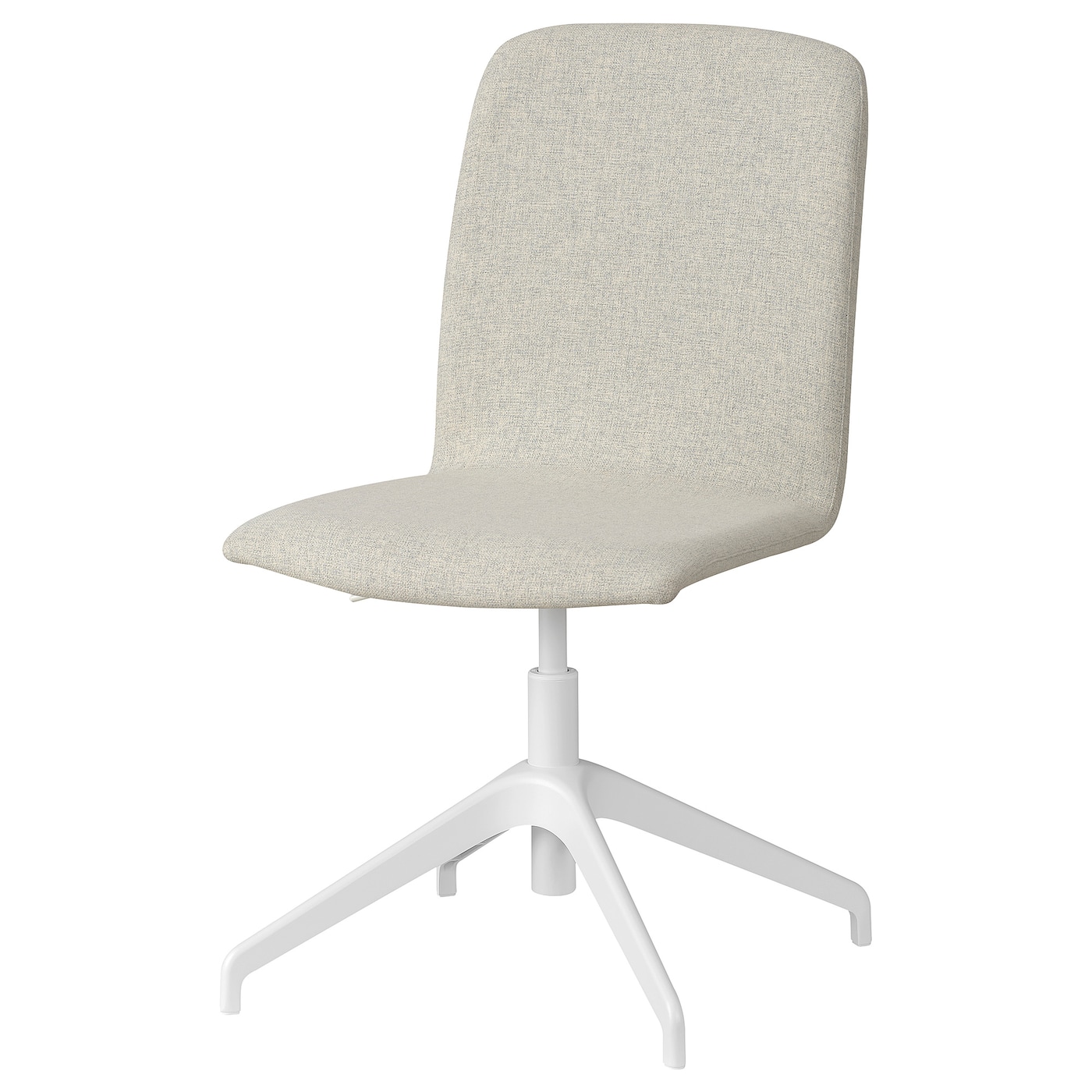 IKEA ERFJÄLLET krzesło obrotowe, Gunnared beżowy/biały, Głębokość: 59 cm