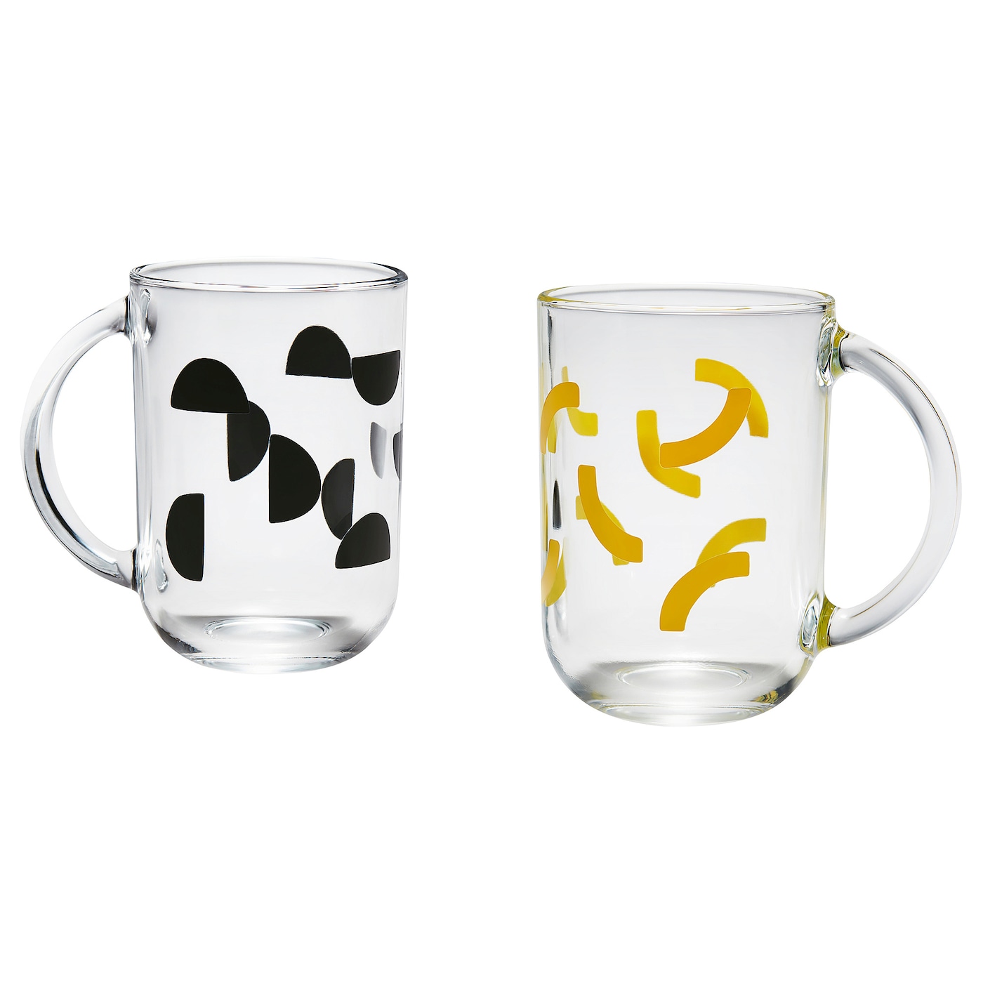 IKEA SKEDSTÖR kubek, różne kolory żółty/czarny, 30 cl
