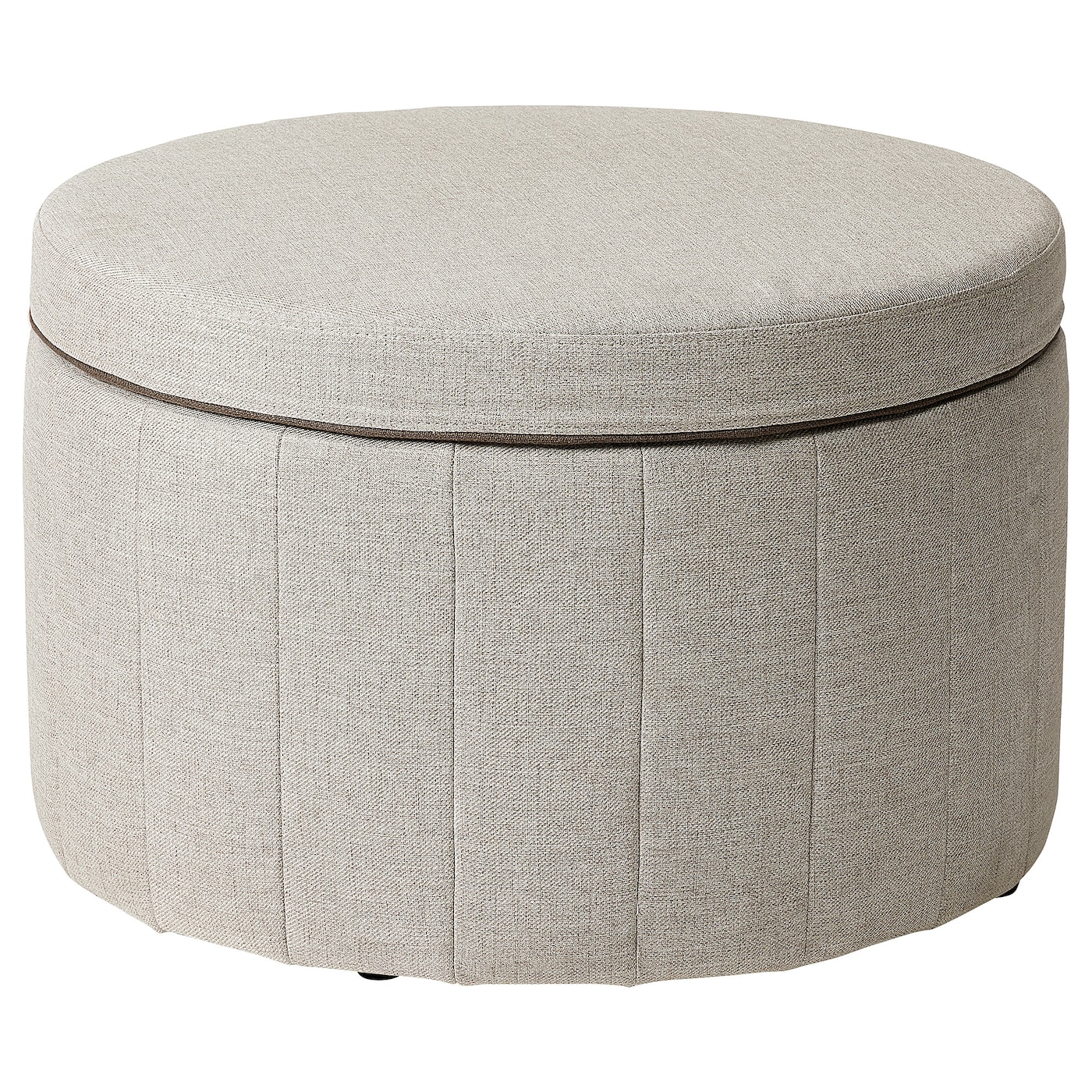 IKEA SIDSJÖ puf, z pojemnikiem/Kilanda beżowy, Średnica: 70 cm