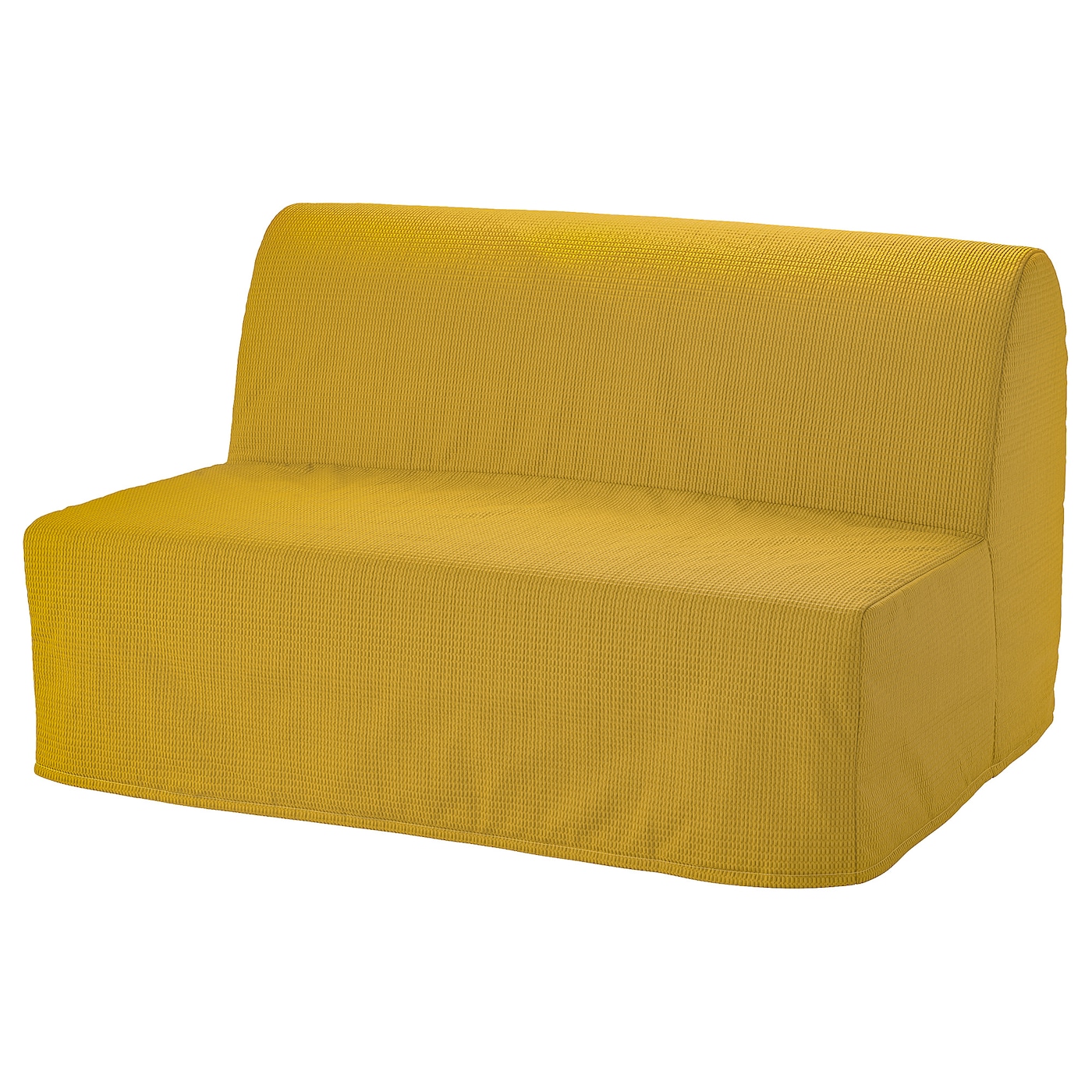 IKEA LYCKSELE MURBO sofa 2-osobowa, rozkładana, Vansbro żółty, Szerokość: 142 cm