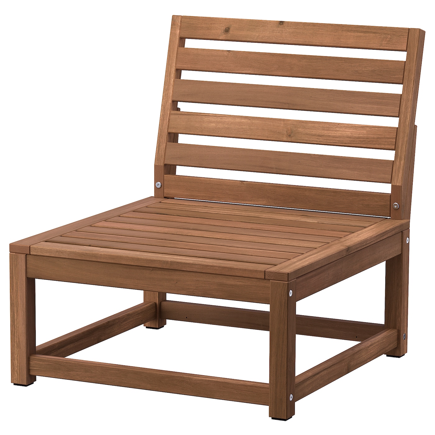 IKEA NÄMMARÖ fotel ogrodowy, bejca jasnobrązowa, Szerokość: 63 cm