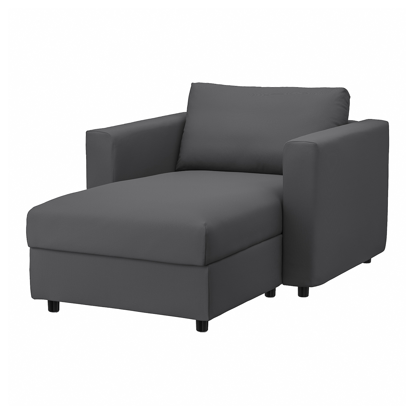 IKEA VIMLE szezlong, Hallarp szary, Wysokość z poduchami oparcia: 83 cm