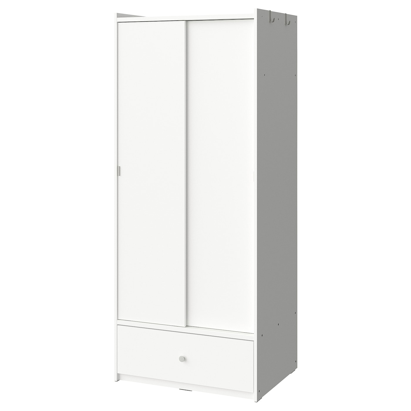 IKEA BRUKSVARA szafa z drzwiami przesuwnymi, biały, 80x191 cm