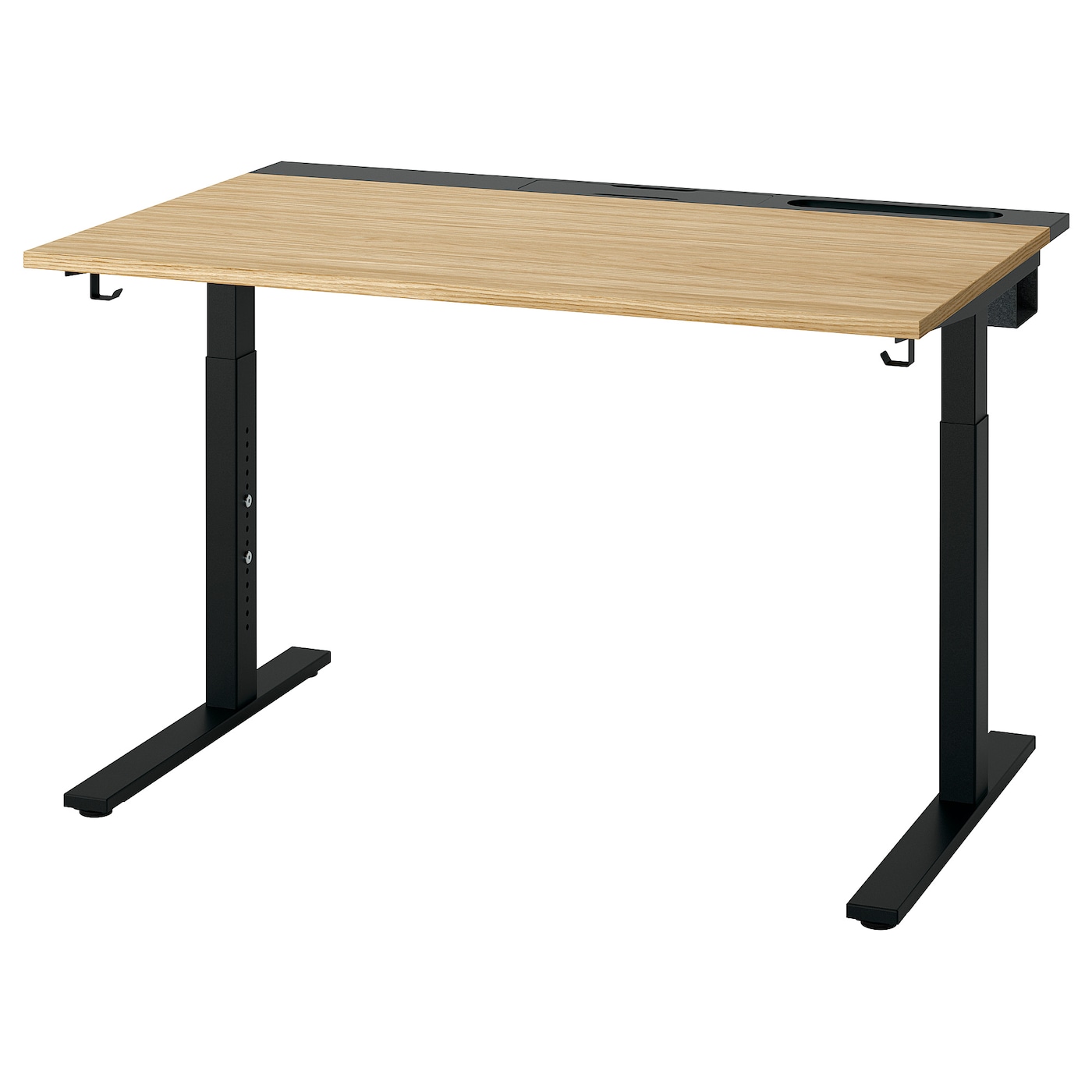 IKEA MITTZON biurko, okl dęb/czarny, 120x80 cm