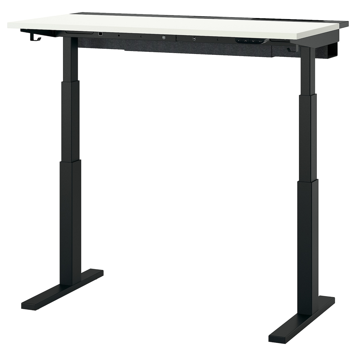 IKEA MITTZON biurko z regulacją wysokości, elektryczny biały/czarny, 120x60 cm