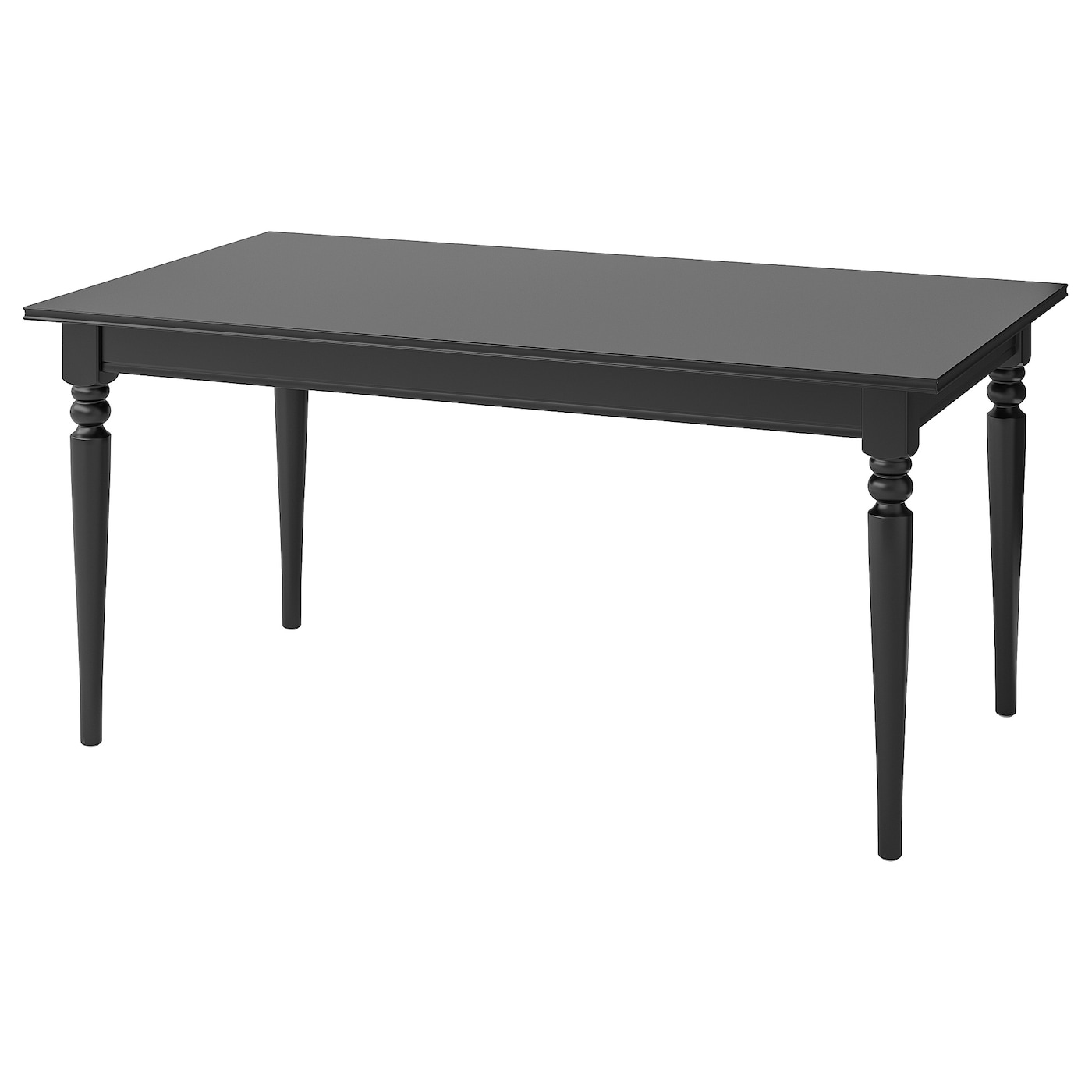IKEA INGATORP stół rozkładany, czarny, 155/215x87 cm