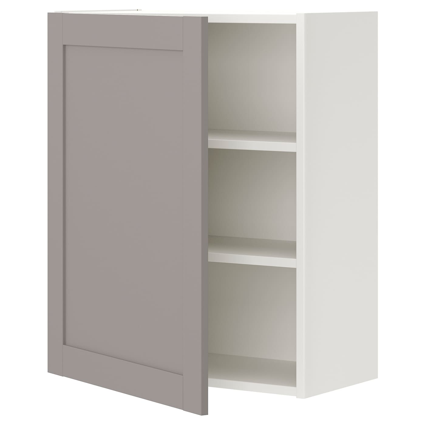 IKEA ENHET szafka wisząca 2półki/drzwi, biały/szary rama, 60x32x75 cm