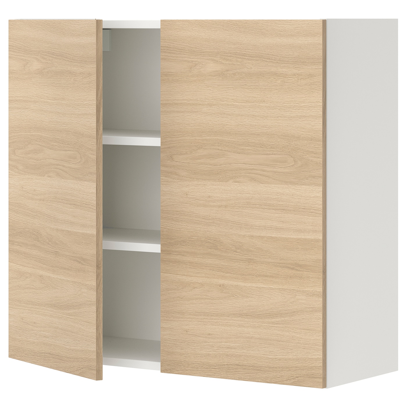 IKEA ENHET szafka wisząca 2 półki/drzwiczki, biały/imit. dębu, 80x32x75 cm