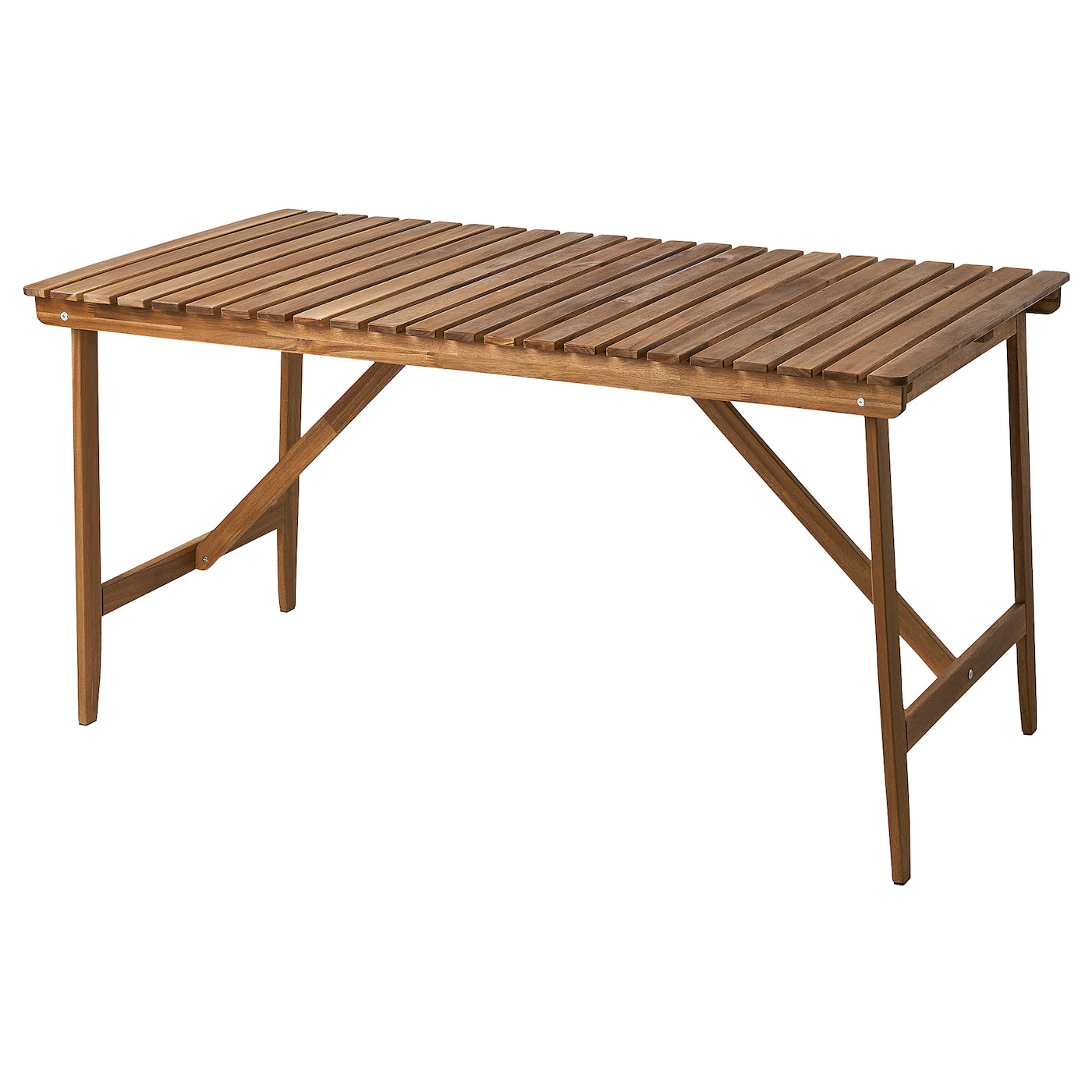 IKEA ASKHOLMEN stół, ogrodowy, ciemnobrązowy, 143x75 cm