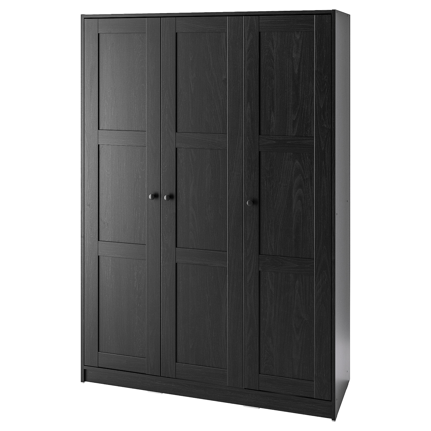 IKEA RAKKESTAD szafa/3 drzwi, czarnybrąz, 117x176 cm