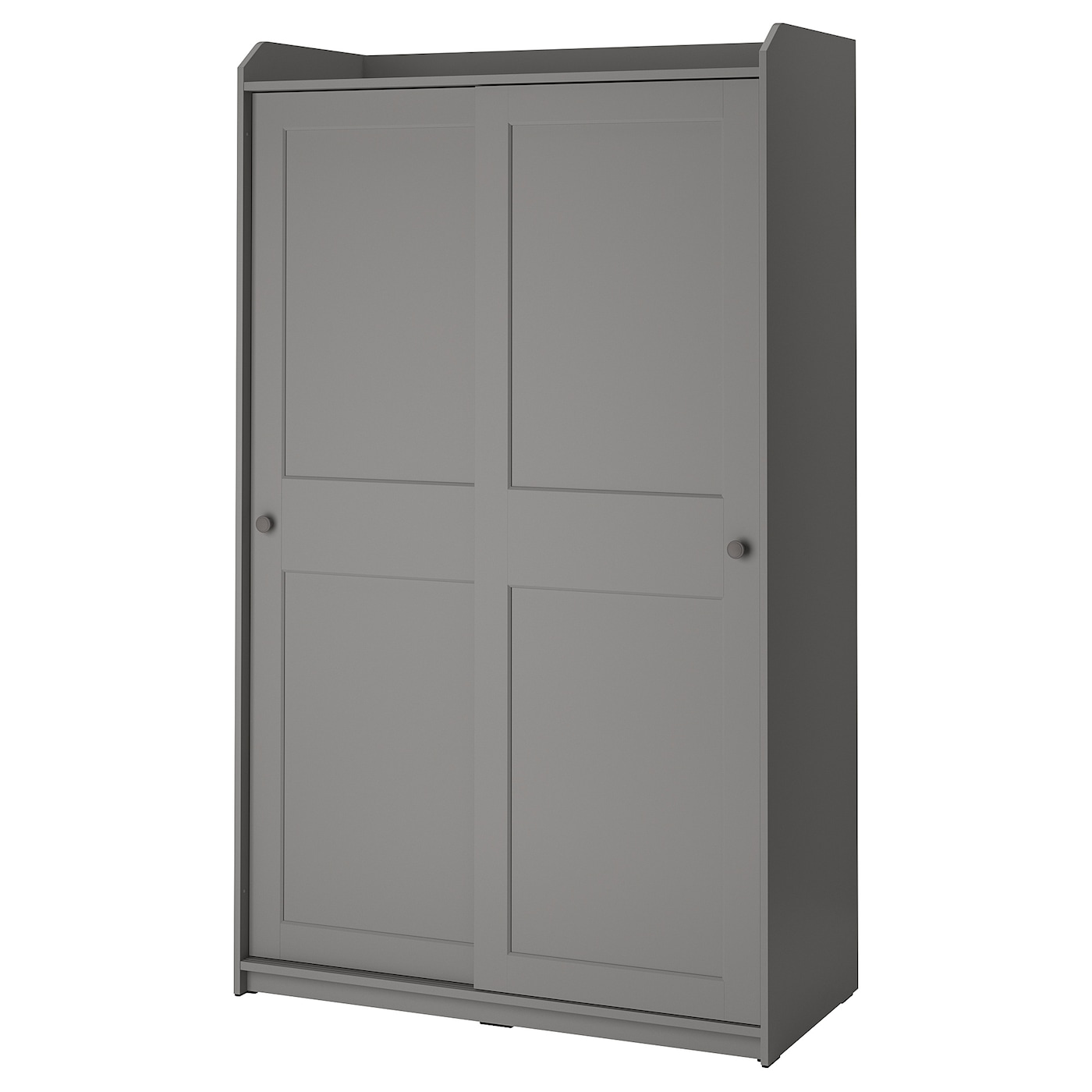 IKEA HAUGA szafa z drzwiami przesuwnymi, szary, 118x55x199 cm