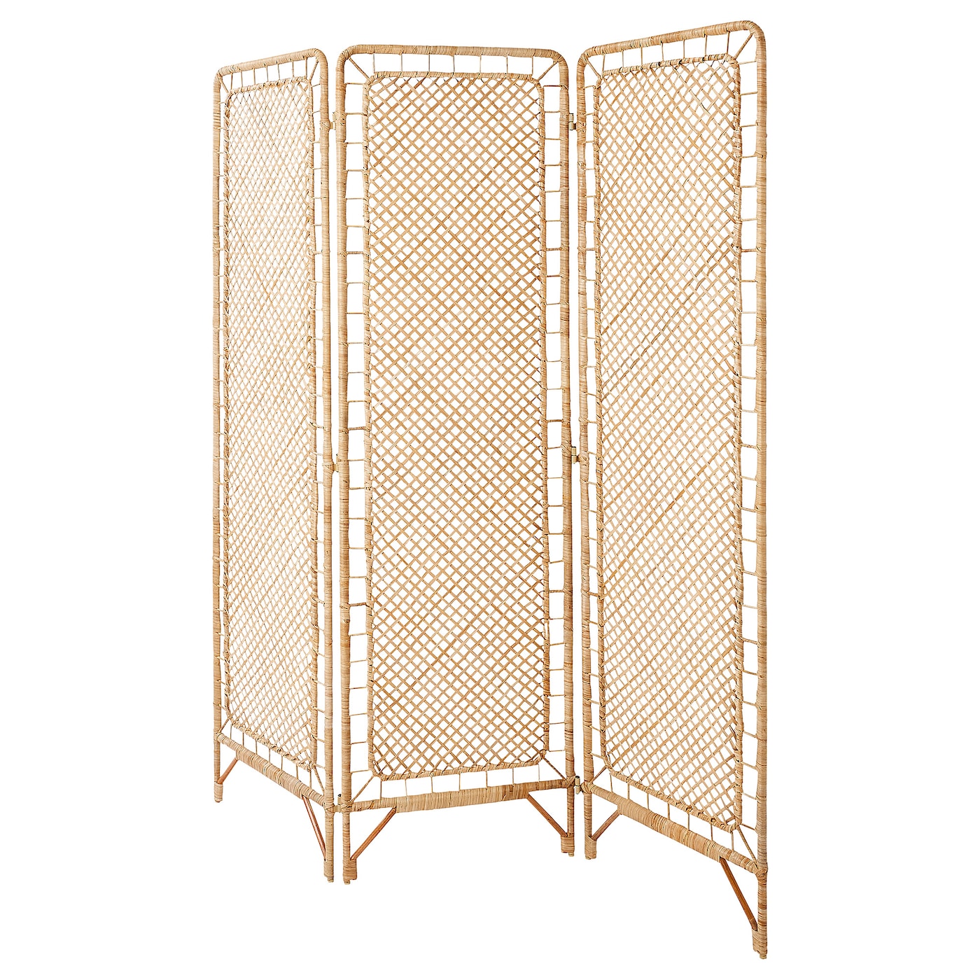IKEA TOLKNING ścianka działowa, wykonano ręcznie rattan, 150x170 cm