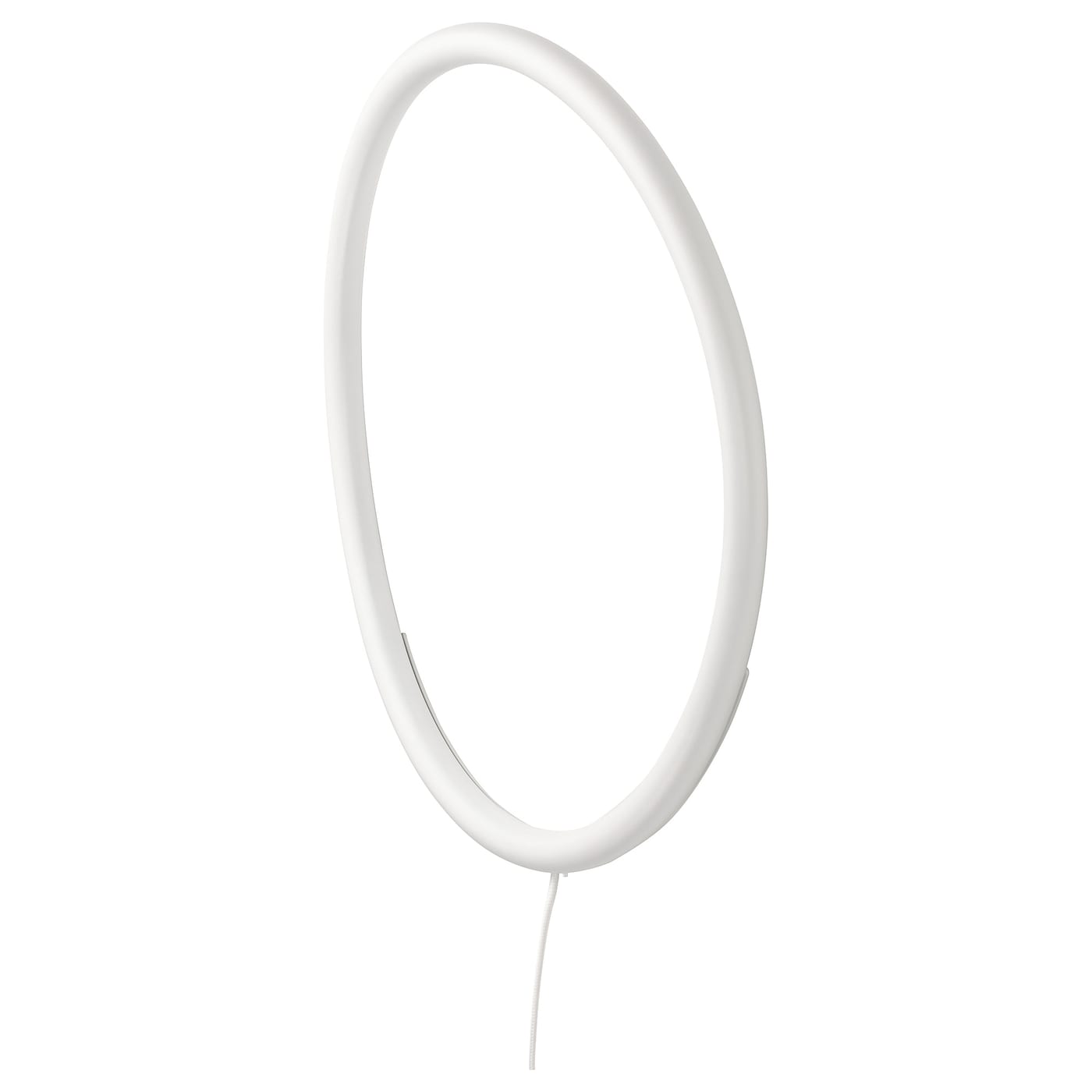 IKEA VARMBLIXT lampa ścienna LED, biały metal/koło, Długość kabla: 2.0 m